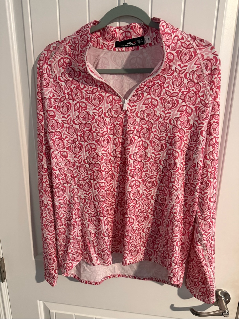 RLX Ralph Lauren Pomegranate Print 1/4 Zip Pullover XL